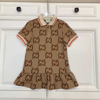 Gucci baby doll with logo GG dress for baby girls