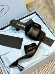 Prada Padded Heeled Mules in Black 5cm - 2