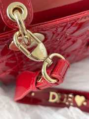 Dior My ABCDior Lady patent leather bag in red 20x17x8cm - 4