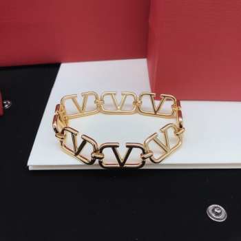 Valentino V logo gold bracelet 