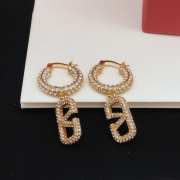 Valentino Garavani VLogo crystal-embellished hoop earrings - 5