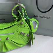 Balenciaga Le Cagole Croc-embossed Leather Bag In Green 33x16x8cm - 2