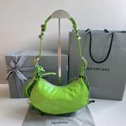 Balenciaga Le Cagole Croc-embossed Leather Bag In Green 26x16x10cm - 5