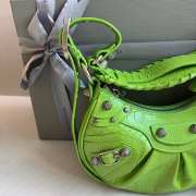 Balenciaga Le Cagole Croc-embossed Leather Bag In Green 26x16x10cm - 4