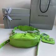 Balenciaga Le Cagole Croc-embossed Leather Bag In Green 26x16x10cm - 3