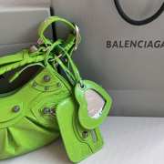 Balenciaga Le Cagole Croc-embossed Leather Bag In Green 26x16x10cm - 2