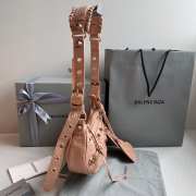 Balenciaga Le Cagole Croc-embossed Leather Bag In Nude 26x16x10cm - 6