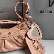 Balenciaga Le Cagole Croc-embossed Leather Bag In Nude 26x16x10cm - 2