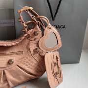 Balenciaga Le Cagole Croc-embossed Leather Bag In Nude 33x16x8cm - 4