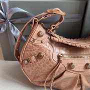 Balenciaga Le Cagole Croc-embossed Leather Bag In Nude 33x16x8cm - 2