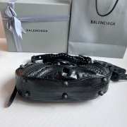 Balenciaga Le Cagole Croc-embossed Leather Bag In Black 33x16x8cm - 4