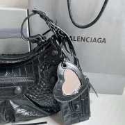 Balenciaga Le Cagole Croc-embossed Leather Bag In Black 33x16x8cm - 2