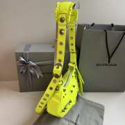 Balenciaga Le Cagole Lime Green Leather Shoulder Bag 26x16x6cm - 6