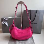 Balenciaga Le Cagole Hot Pink Leather Shoulder Bag 26x16x6cm - 5