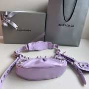 Balenciaga Le Cagole Purple Leather Shoulder Bag 26x16x6cm - 6