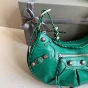 Balenciaga Le Cagole In Teal Leather Shoulder Bag 33x16x8cm - 4