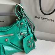 Balenciaga Le Cagole In Teal Leather Shoulder Bag 33x16x8cm - 2