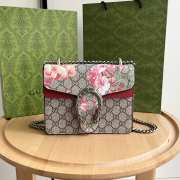 Gucci Dionysus Beige/Pink GG Blooms Coated Canvas Mini Bag 19x15x5cm - 1