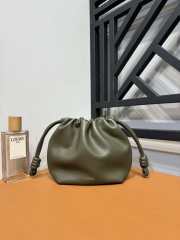 Loewe Flamenco Purse Mini Bag In Khaki Green 23x5.5x17cm - 6