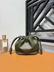 Loewe Flamenco Purse Mini Bag In Khaki Green 23x5.5x17cm - 5