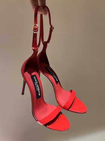 Dolce & Gabbana Keira sandals in red patent leather 10.5cm