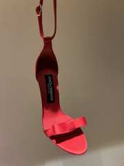 Dolce & Gabbana red satin sandals with bow 10.5cm - 5