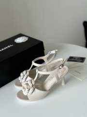 Chanel high heel sandal in white 7cm - 5