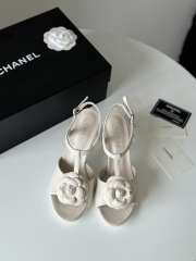 Chanel high heel sandal in white 7cm - 3