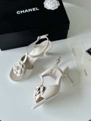 Chanel high heel sandal in white 7cm - 4