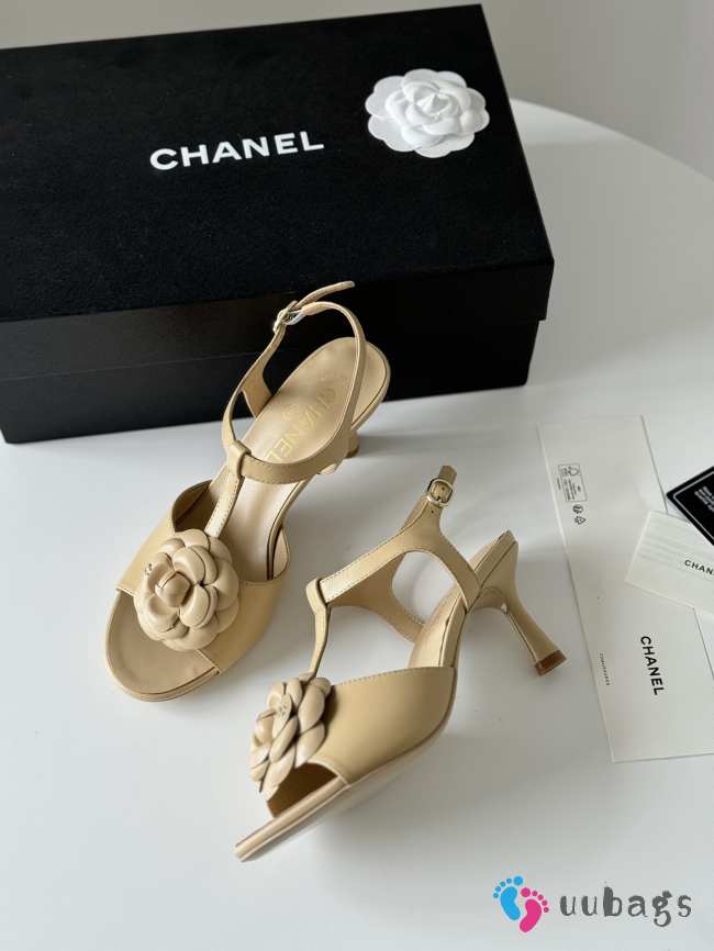 Chanel high heel sandal in beige 7cm - 1