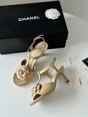 Chanel high heel sandal in beige 7cm - 1