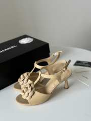 Chanel high heel sandal in beige 7cm - 2