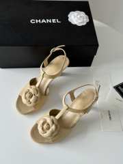 Chanel high heel sandal in beige 7cm - 5