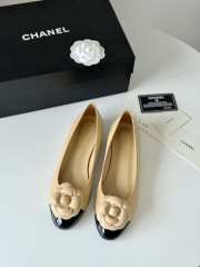 Chanel Ballet Flats Shoes Camelia In Beige 1.5cm - 5