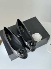 Chanel Ballet Flats Shoes Camelia Black 1.5cm - 1