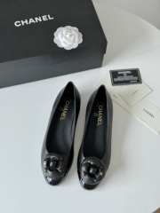 Chanel Ballet Flats Shoes Camelia Black 1.5cm - 2