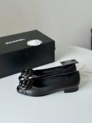 Chanel Ballet Flats Shoes Camelia Black 1.5cm - 5