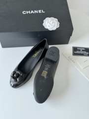 Chanel Ballet Flats Shoes Camelia Black 1.5cm - 6