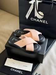 Chanel Fabric Mules Sandals Light Beige - 6