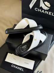 Chanel Fabric Mules Sandals White - 3