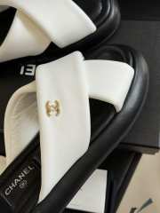 Chanel Fabric Mules Sandals White - 2