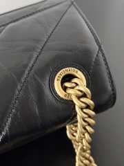 Balenciaga crush XS chain bag quilted in black crushed calfskin, aged-gold hardware - 4