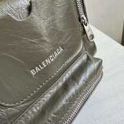 Balenciaga Superbusy Sling Bag in dark green Arena lambskin, aged-silver hardware - 3