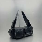 Balenciaga Superbusy Sling Bag in black Arena lambskin, aged-silver hardware - 2