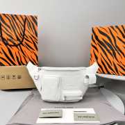 Balenciaga Superbusy Beltpack in white Arena lambskin, aged-silver hardware 39.9x17.8x9.9cm - 1