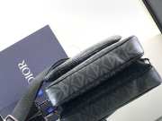 Dior Saddle Triple Pouch Black CD Diamond Canvas 23.3x16.5x4.3cm - 2