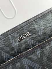 Dior Saddle Triple Pouch Black CD Diamond Canvas 23.3x16.5x4.3cm - 6