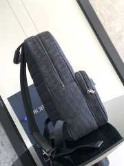 Dior Oblique Jacquard Safari Backpack Blue and Black Bag 28.5x41x14cm - 5