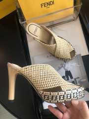 Fendi Reflection Heel Height In Cream 9.5cm - 6