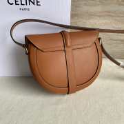 Celine Small Besace 16 Bag In Grained Calfskin Brown 19x17x6cm - 6